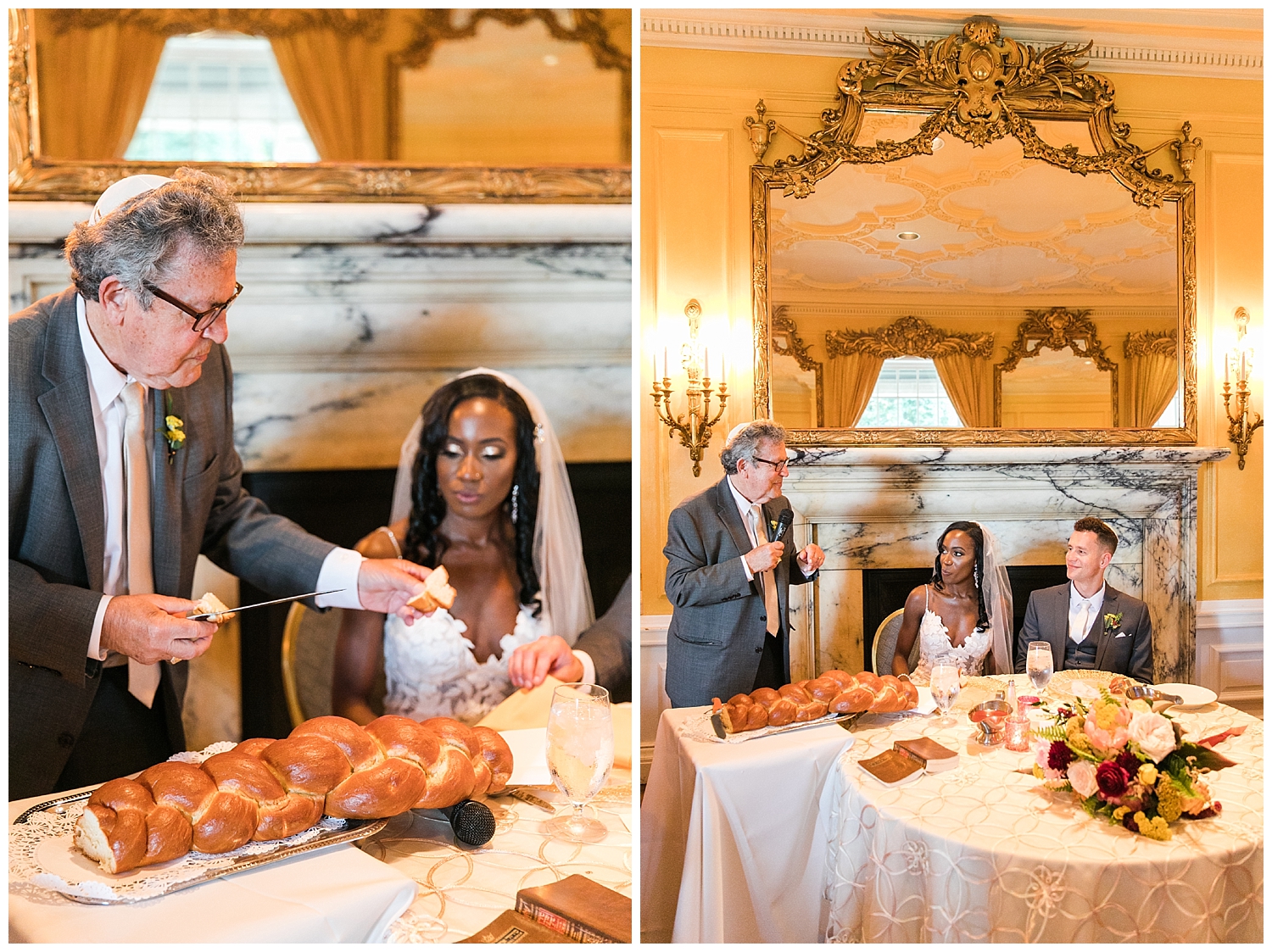  the father of the groom performed the blessing of the challah. 